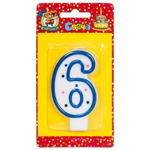 свечи д/торта  Цифры "6"