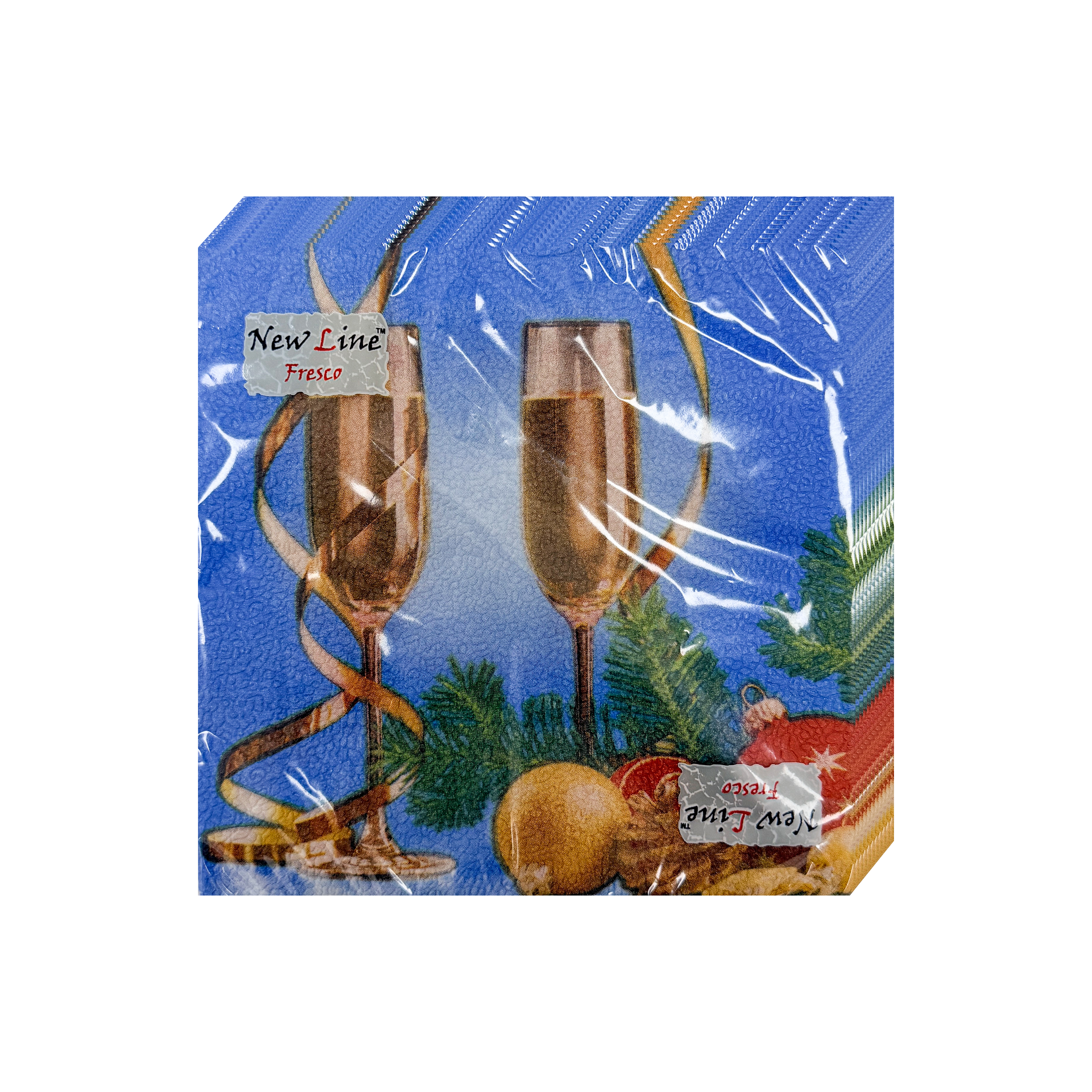 Новогодние салфетки New Line Fresco «Шампанское», 2 слоя, 33 × 33 см, 20 шт. от производителя в Кирове