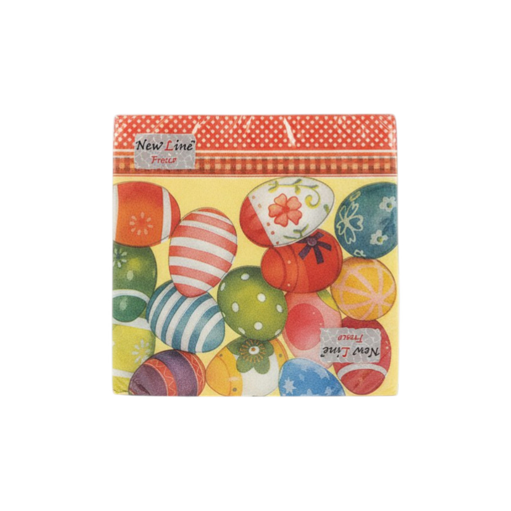 Салфетки New Line Fresco «Пасха: яйца кант», 2 слоя, 33×33 см, 20 шт. от производителя в Кирове