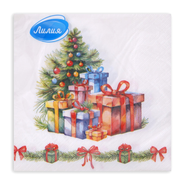 НГ салфетки 2-сл 33х33 Новогоднгие подарки /20