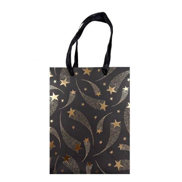 сумка ламин. 18х23,5х8 Звезды-кометы с тиснением