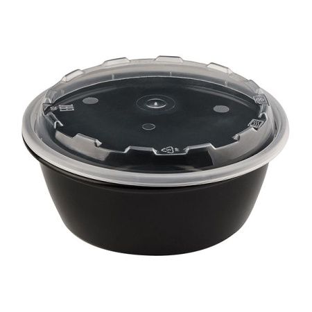 контейнер черный кругл. с прозр. крышкой 950мл ПП
