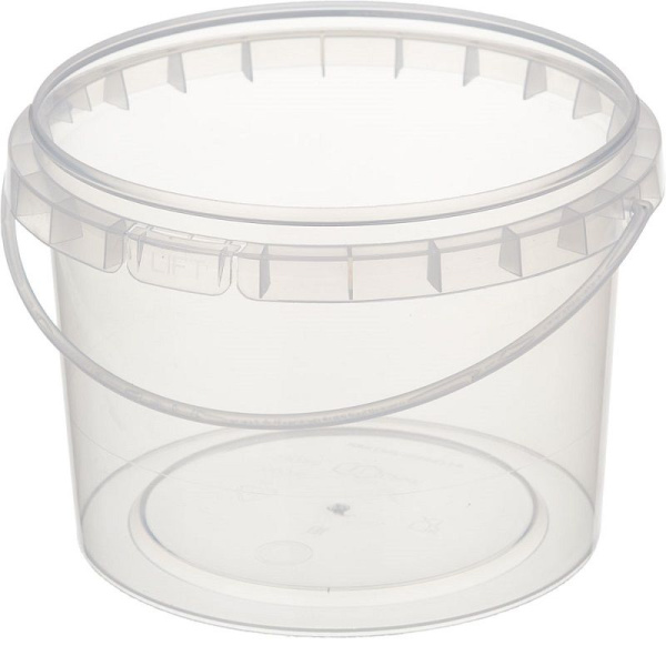 банка 1л прозр. прозрачная крышка d=130 Пл/200