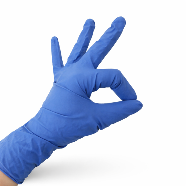 перчатки нитриловые синие S High Risk/5 пар *