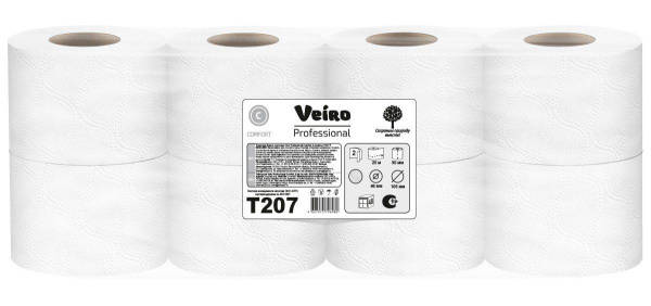бумага туалетная Виеро 2хсл. /8  Professional *