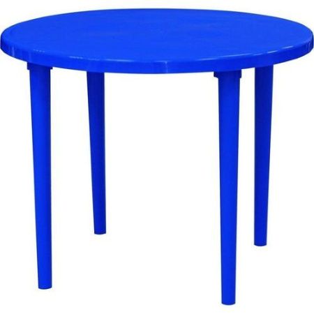 стол пластиковый  синий 88х72 круглый