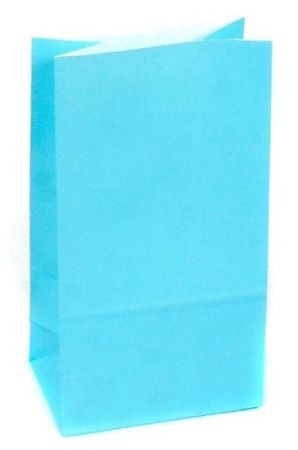 пакет бум. крафт 24х13х8 голубой