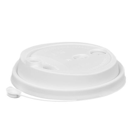 крышка д/стакана 250мл d=80мм белая с питейником ПП