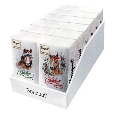 НГ салфетки 2-сл 33х33  Символ года 1/8  /20